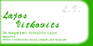 lajos vitkovits business card